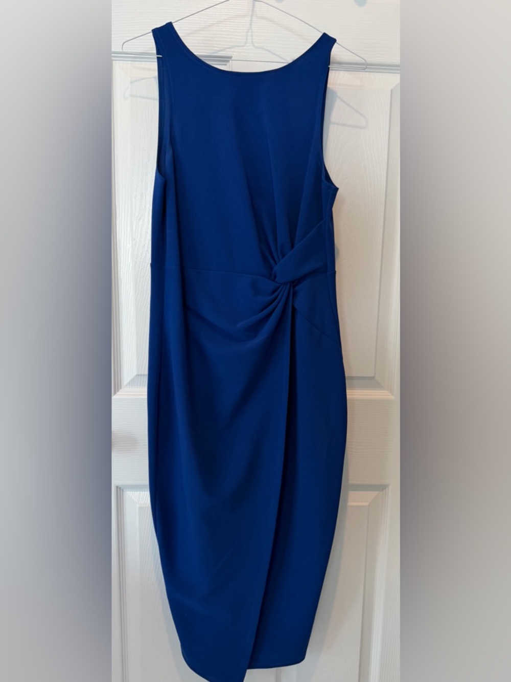 Guess Sleeveless Midi Dress in Deep Blue with Twist Waist
